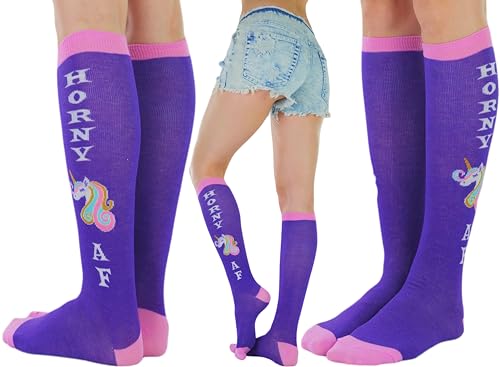 Image of ToBeInStyle Women's Acrylic Knee High Print Socks