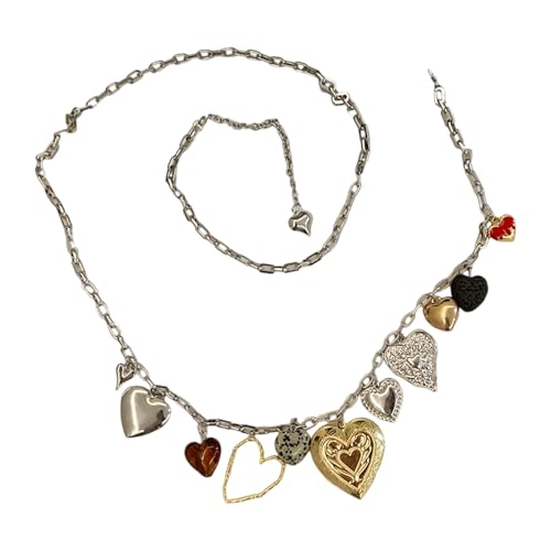 2000s Cool Waist Chain Adjustable Length Heart Pendant Design for Teens Unisex Accessories Casual and Party Wear Jewelry3