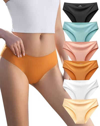 Women's Seamless Underwear Pack No Show Stretch Bikini Ladies No Lines Panties Comfortable Invisible Briefs