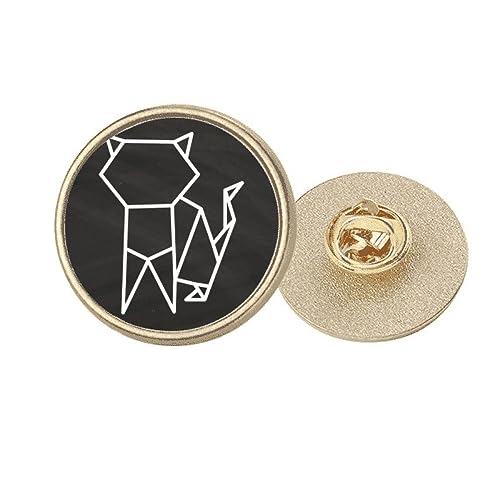 Broche chat Origa dorée géométrique taille M pour ajuster et décorer vos vêtements
