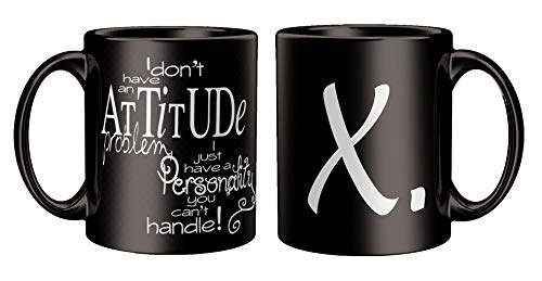 Image of Attitude Quotes with Alphabet X Printed Black Coffee /Tea Mug for Birthday Gifts | Friends | Bestfriend | Sister | Brother | Gifting Mug | Loved Ones