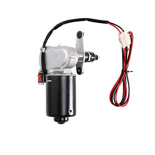 Image of 12V Electric UTV Windshield Wiper Motor Kit Fits Polaris Ranger RZR Kawasaki Honda Pioneer Golf Cart Agriculture Vehicle,110 Degree Swing + Wipers (Multi Sizes)