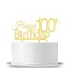 INNORU Happy 100th Birthday Cake Topper - Gold 100th Birthday Party Decoration Supplies