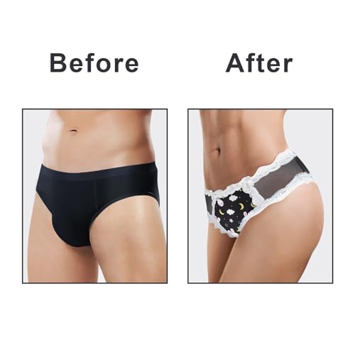 Littleforbig Unisex Hipster Briefs Snuggle Bunny Pattern Mesh Shaping Tucking Gaff Briefs for Sissies Crossdressers3