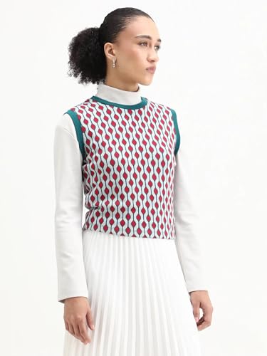 Image of RAREISM Slim FIT Geometric Print TOP