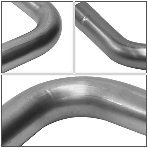 Image of DNA Motoring ZTL-25RAW 16 Pcs 2.5 Inches Mild Steel DIY Custom Exhaust Tubing Mandrel Bend Pipe Straight & U-Bend Kit, Universal Fit