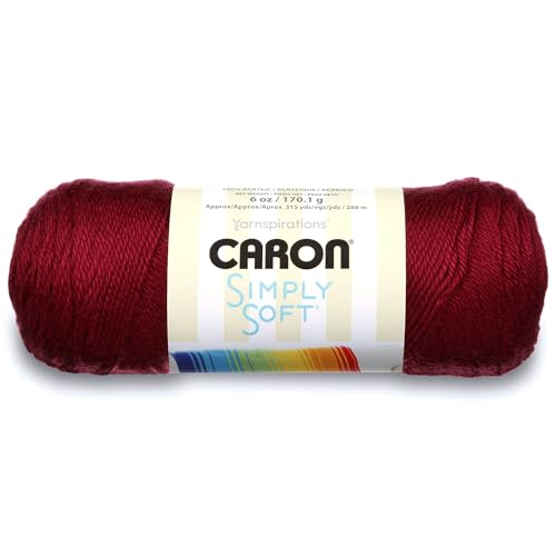 Image of Caron Simply Soft Yarn - Burgundy