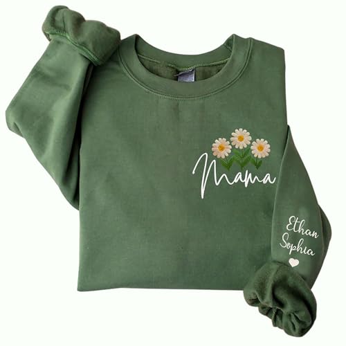 GABITA Custom Mama Embroidered Sweatshirt Personalized Shirt for Mom Mama Gift Mother's Day2