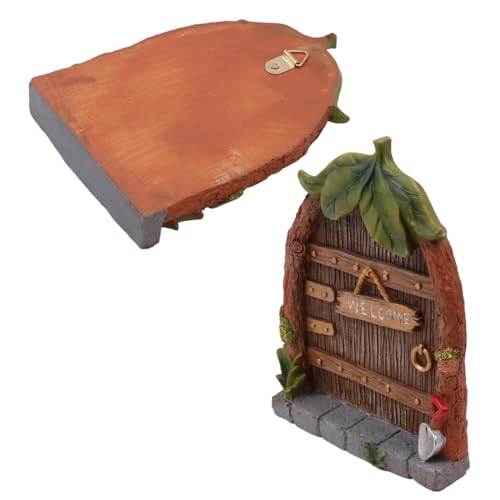 WANGCL Fairy Garden Accessories Fairy Doors for Garden Trees with Illuminated Window Street Lights for Yard Lawn Art Decoration - Image 2