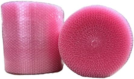 supplyhut 3/16'' Small Bubble Cushioning Wrap Anti-Static Roll 350'x 12'' Wide 350FT 12'', Pink