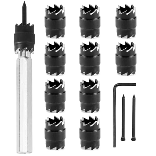 QWORK 13-Pack Spot Weld Cutter Set Double-Sided, 3/8