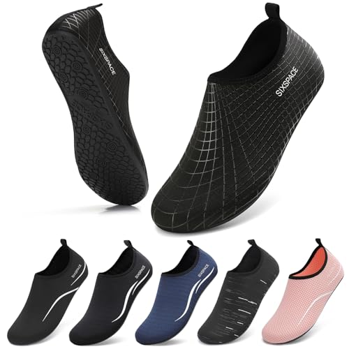 Image of Sixspace Water Shoes for Women Men Aqua Socks Swim Shower Beach Barefoot Pool Quick-Dry Non Slip Lake Surf
