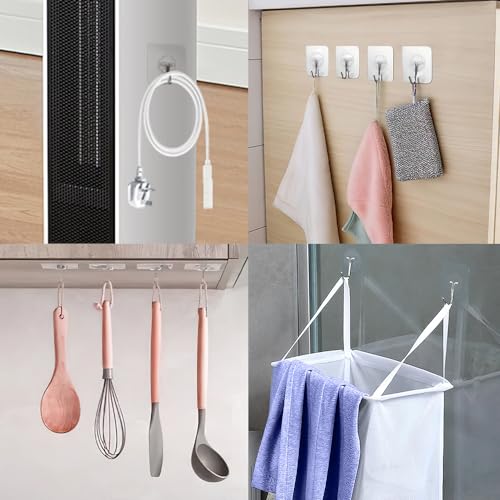 Anpiwshjo 72pcs Adhesive Wall Hooks - 22lb(max) Heavy Duty Hooks for Hanging by anpiwshjo - Used condition - Image 5