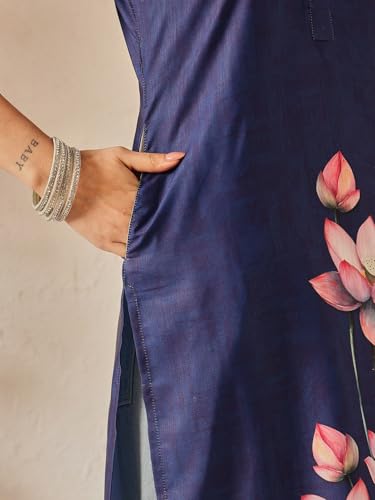 Image of Amazon Brand - Anarva Women's Cotton Printed Straight Kurti