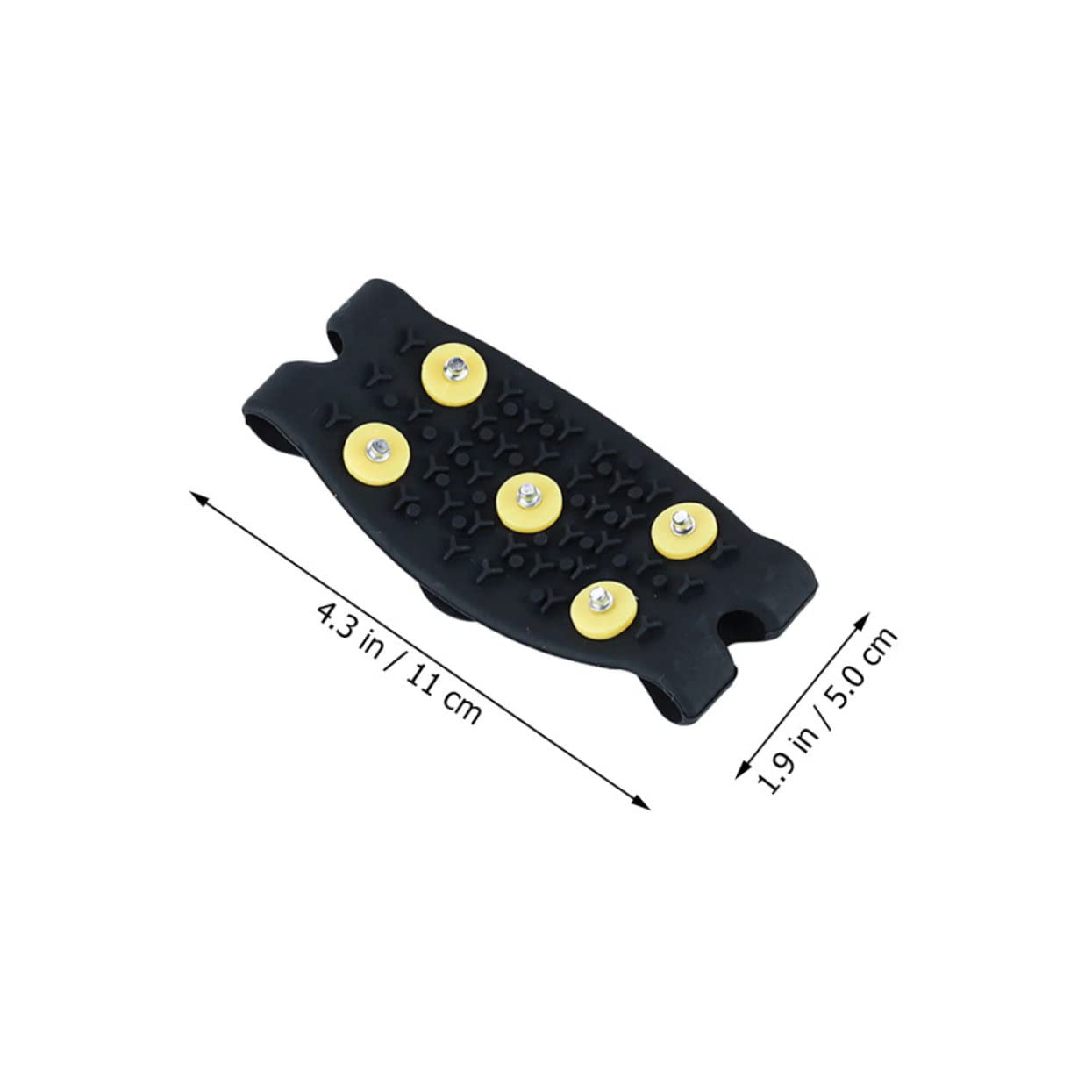 Veemoon Crampons pour Chaussures Antidérapants 2 Paires Tpe Noir