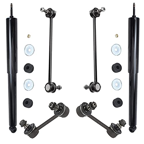 Detroit Axle - Awd Front Coil Spring Struts + Rear Shock Absorbers + Sway Bar Links Replacement For 2001-2005 Toyota Rav4-8Pc Set #TOP5