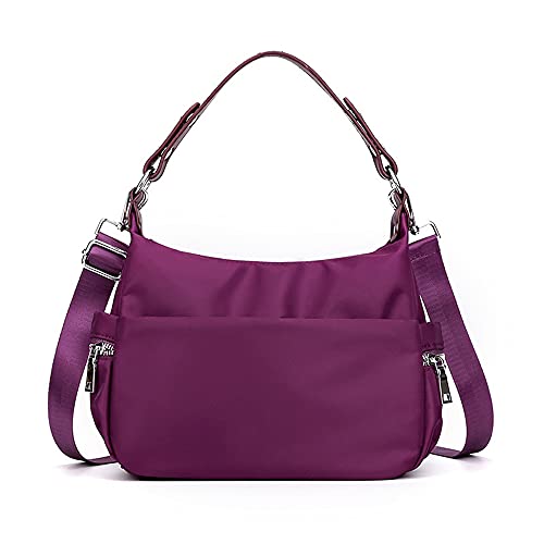 Sac à main en tissu imperméable femme violet léger cabas minimaliste Medium