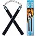 Nunchucks, Safe Solid Rubber Training Nunchucks/Nunchakus with Steel Chain for Beginners, Adults and Professional Perform, Practice, Exercise