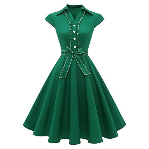 Wedtrend Dam 50-tals vintage retro rockabilly svängklänning rutig korta ärmar cocktailklänningar, B-armstödsbygel, S