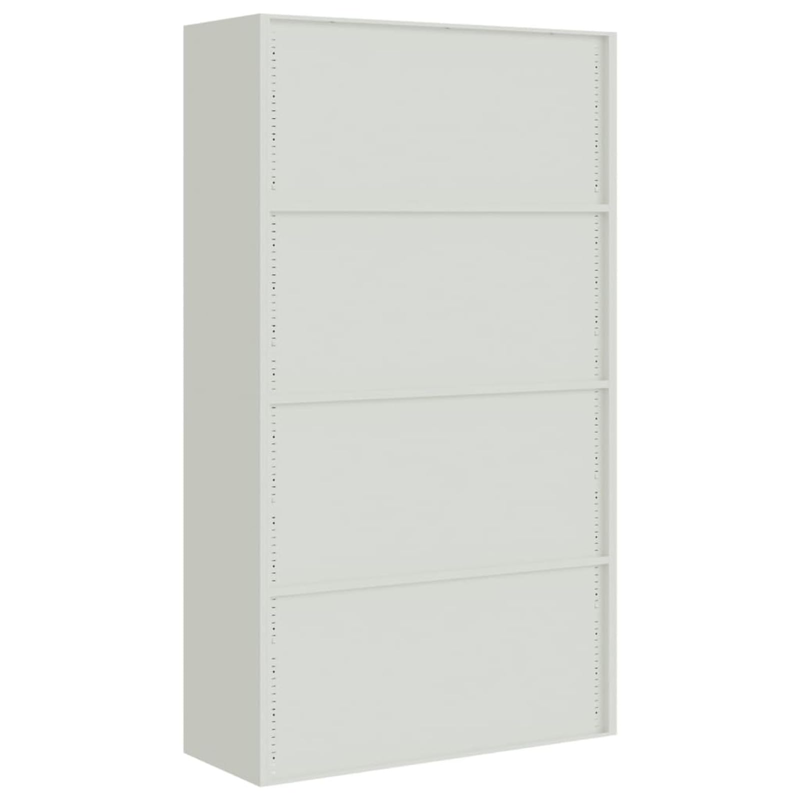 LAPOOH Armadio Classificatore Grigio Chiaro 105x40x180 cm in Acciaio,Armadi Archivio,Armadio Classificatore,Armadi da Ufficio,Schedario da Ufficio -339769
