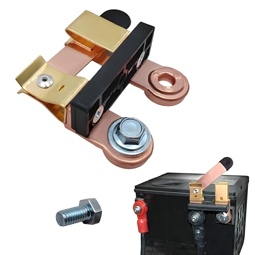 Sylvil Knife Blade Master Switch 3.7 3.1 Side Post Knife Blade Battery Disconnect Switch Power Battery Quick Shutoff Switch Horizontal Blade for Boat Truck RV Car Accessories (Circular Hole)