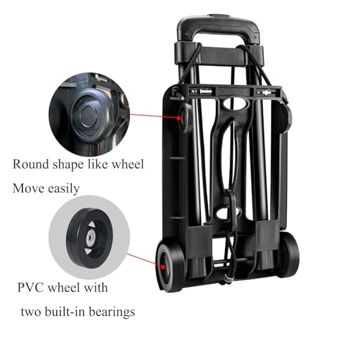 Chariot pliable à 2 roues ultra compact transport portable max 35 kg