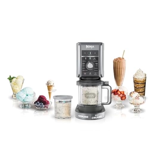 Ninja NC501 CREAMi Deluxe 11-in-1 Ice Cream & Frozen Treat Maker for Ice Cream, Sorbet, Milkshakes, Frozen Drinks & More, 11 Programs, with 2 XL Family Size Pint Containers, Perfect for Kids, Silver
