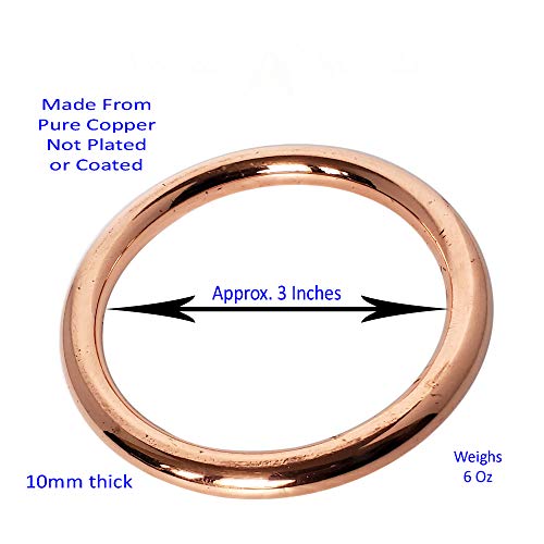 American Ayurveda Super Heavy Duty Pure Copper Joint Less Bangle 10 Mm Thick Bracelet Men Women Arthritis Joint Pain Carpal Tunnel No Magnets Sikh Sardar Punjabi Kada Rugged Golf (3) #TOP1