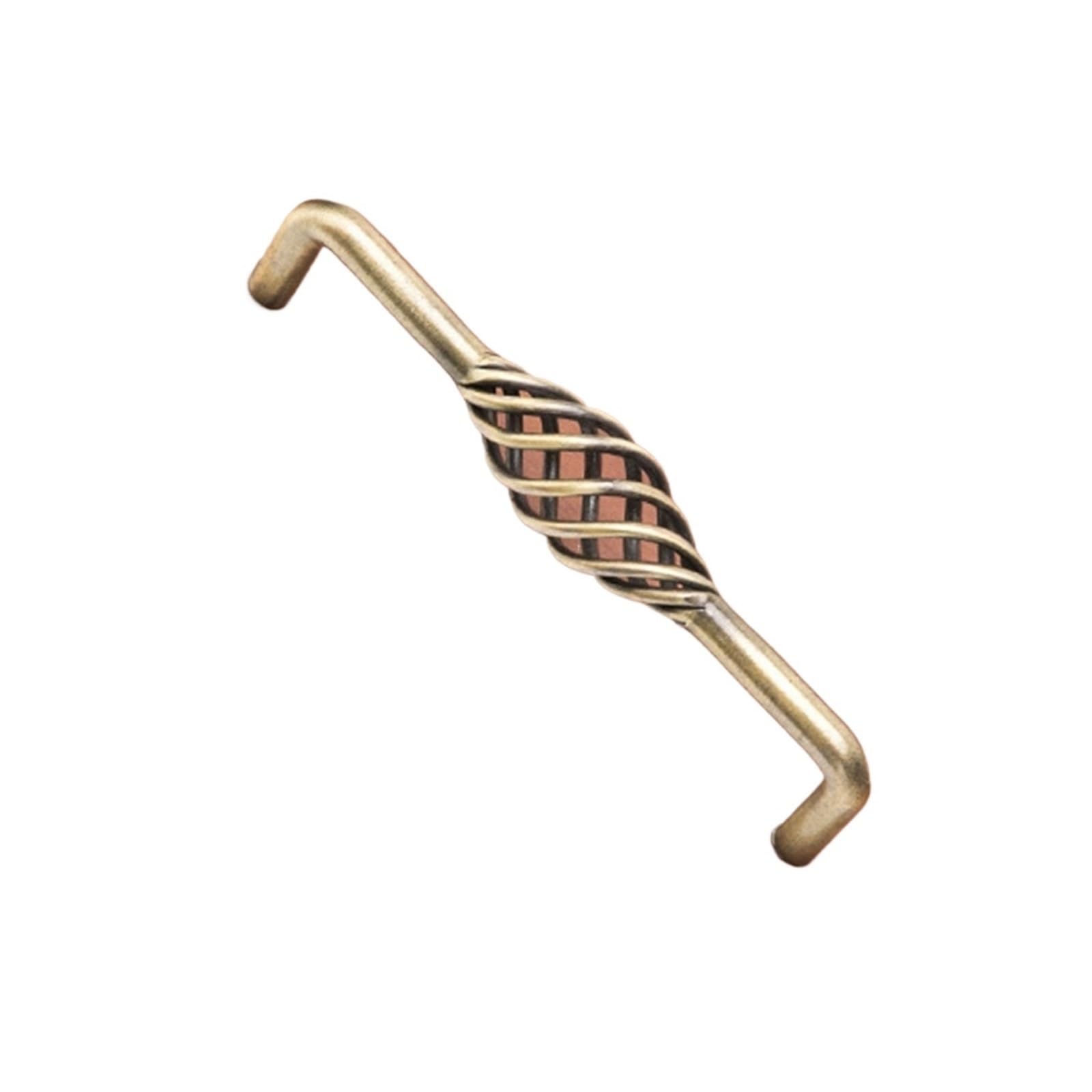 Yonmledo Type6 Bronze 128Mm Brass Vintage Drawer Handles 2Pcs Out Antique Bronze Home Hardware Handle Pull With Screws Cupboard Furniture Handles Drawer Knobs Door Knob Cabinet Pullers(Type6 Bronze 128Mm)