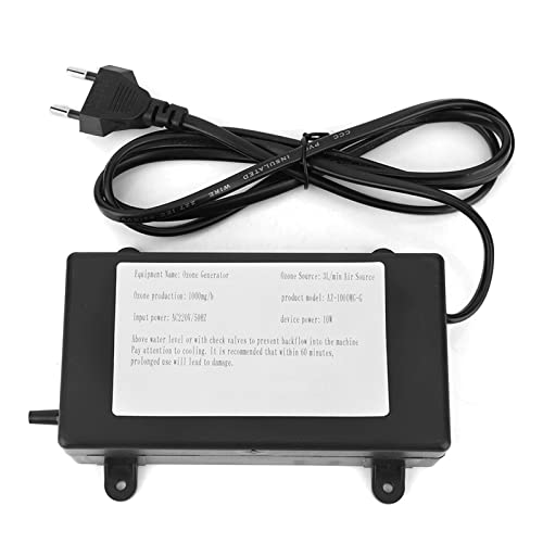 Xixian Generador de Ozono Portátil de 1000 Mg, Purificador de Aire para Desinfección del Aire, Secadora, Lavavajillas, Refrigerador (EU enchufe 220V)