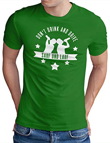 T-shirt homme vert Don't Drink and Drive OM3 grand taille 4XL