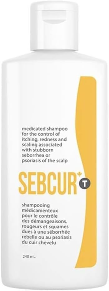 Sebcur T Coal Tar Shampoo for Relief of Itching Associated with Eczma Psoriasis 240ml
