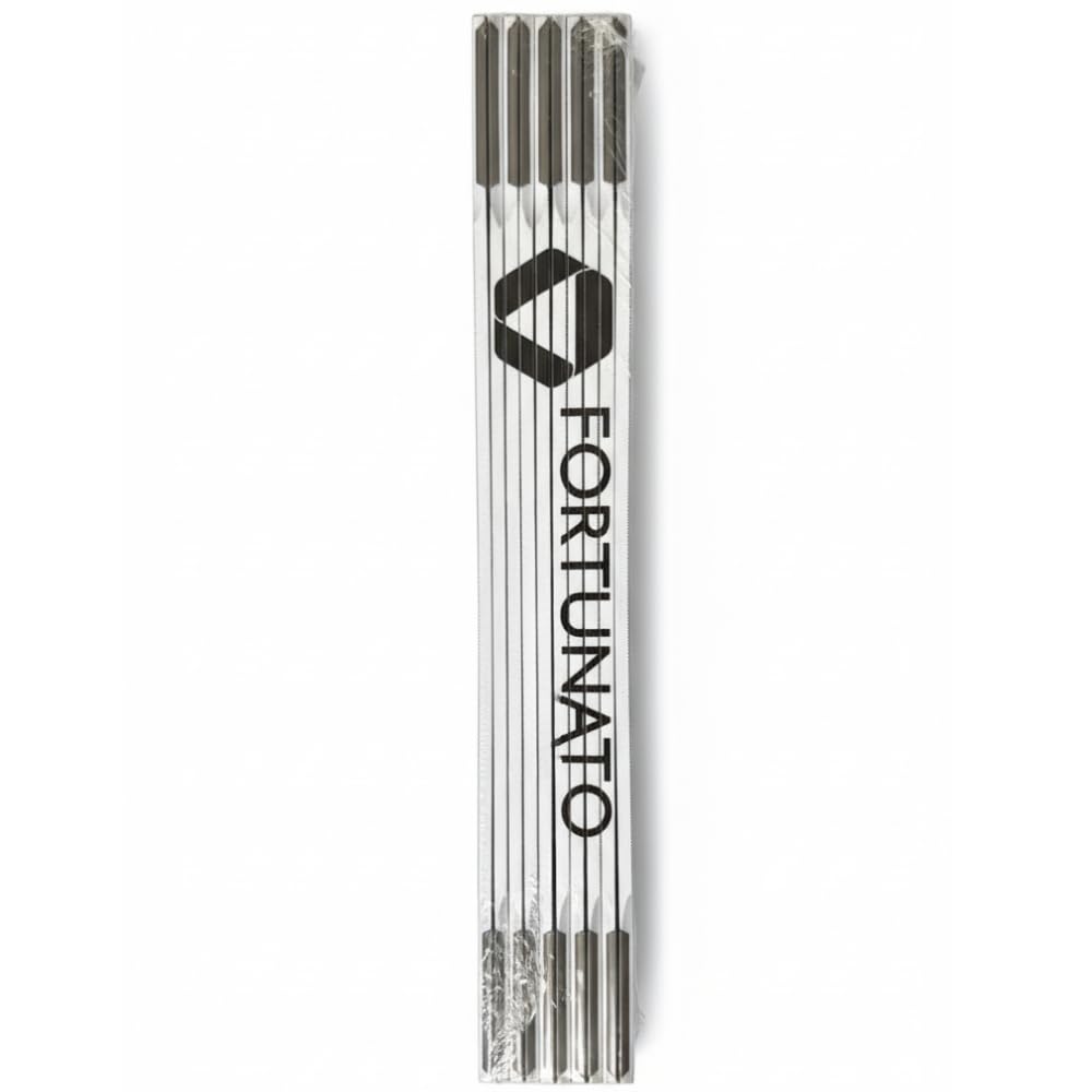 FORTUNATO Doppiometro in Legno 2 Metri Pieghevole Snodi Metallici Rinforzati