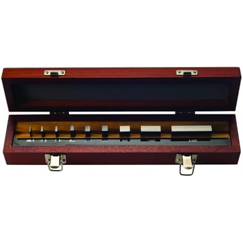 Mitutoyo Messerblock, Stahl, rechteckig, ASME-Klasse 0, 0,0625-5,1 cm Länge (9 Blöcke) Cover