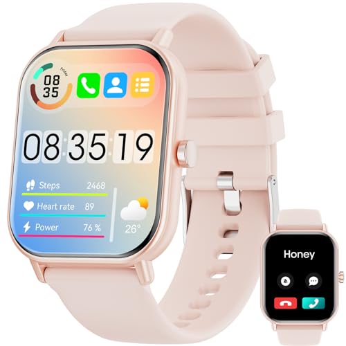 Smart Watch for Men Women(Answer/Make Calls), 2024 Newest 1.85” Activity Fitness Tracker with Heart Rate Sleep Monitor, 100+ Sports Modes, Waterproof Smartwatch for Android iOS Phones