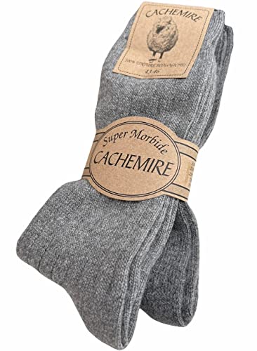 Chaussettes chaudes courtes en LAINE CACHEMIRE pour hommes et femmes, chaussettes d'hiver pour le froid, thermiques, (as4, numeric, numeric_39, numeric_42, regular, regular, 2 p.CACHEMIRE GRIS) Cover