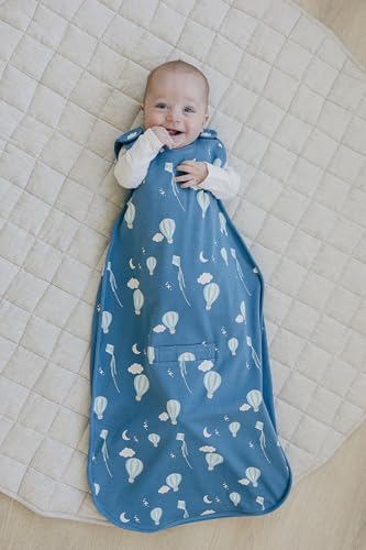 Image of Woolino 4 Season Ultimate Baby Sleep Sack, Merino Wool Baby Sleeping Bag, Organic Cotton Outer, Adjustable 2-24 Months Size Fits Infants & Toddlers - Hot Air Balloon