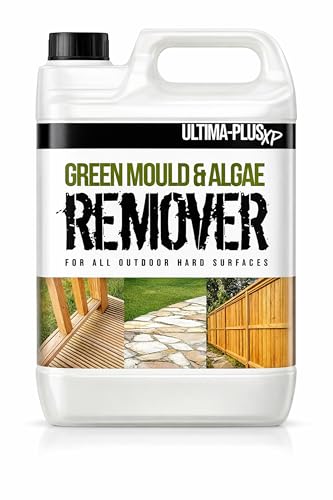 ULTIMA-PLUS XP Green Mould and Algae Killer Patio Cleaner Simply Spray Leave and Walk Away Green Mould and Algae Killer for Patios, Fencing and Decking 5 Litre Concentrate (Makes 25 litres)