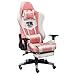 YHNMK Chaise Gaming Ergonomique pour Chaise de Jeu pour Ordinateur Support Lombaire de Massage, Fauteuil de Style Course, avec Repose-Pieds Rétractable Chaises E-Sports Gamer