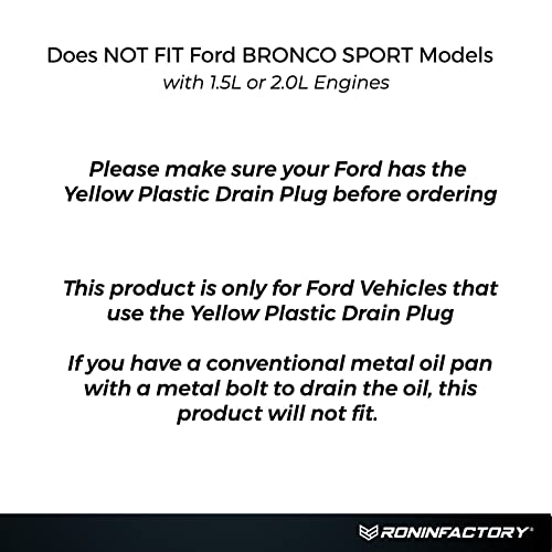 Ronin Factory 758381842008 Ford F150 Oil Drain Plug 2015+ F150 Raptor Mustang thumb #2