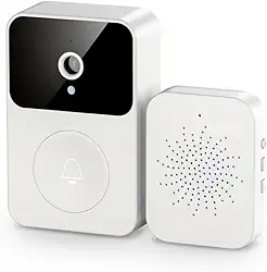 Campainha Inteligente Wi-Fi HD, Vídeo Porteiro Sem Fio com Câmera, Visualização pelo Celular, Bateria Recarregável, Smart Home