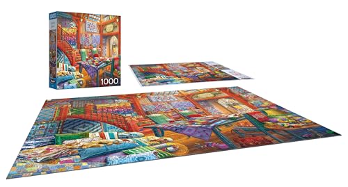 Image of RoseArt Hobby Haven Quilt Shop 1000 Piece Jigsaw Puzzle