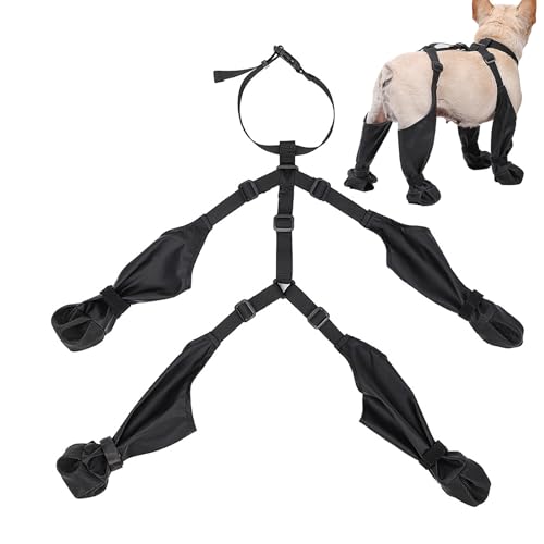 Botas impermeáveis para cães antiderrapantes | de pata de cachorro com alça auxiliar | Botas à prova