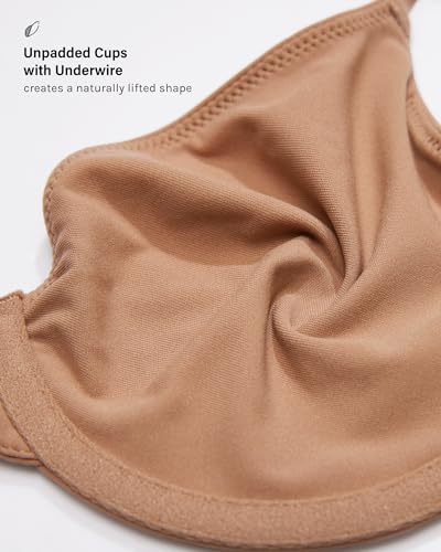 Image of INLYRIC Women's Inbarely Plus Demi Bra Balconette Unlined Underwire No Padding Plunge Bras Comfortable