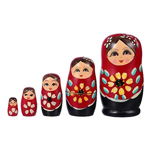 Toddmomy 5-Piece Russian Nesting Dolls Set Cover