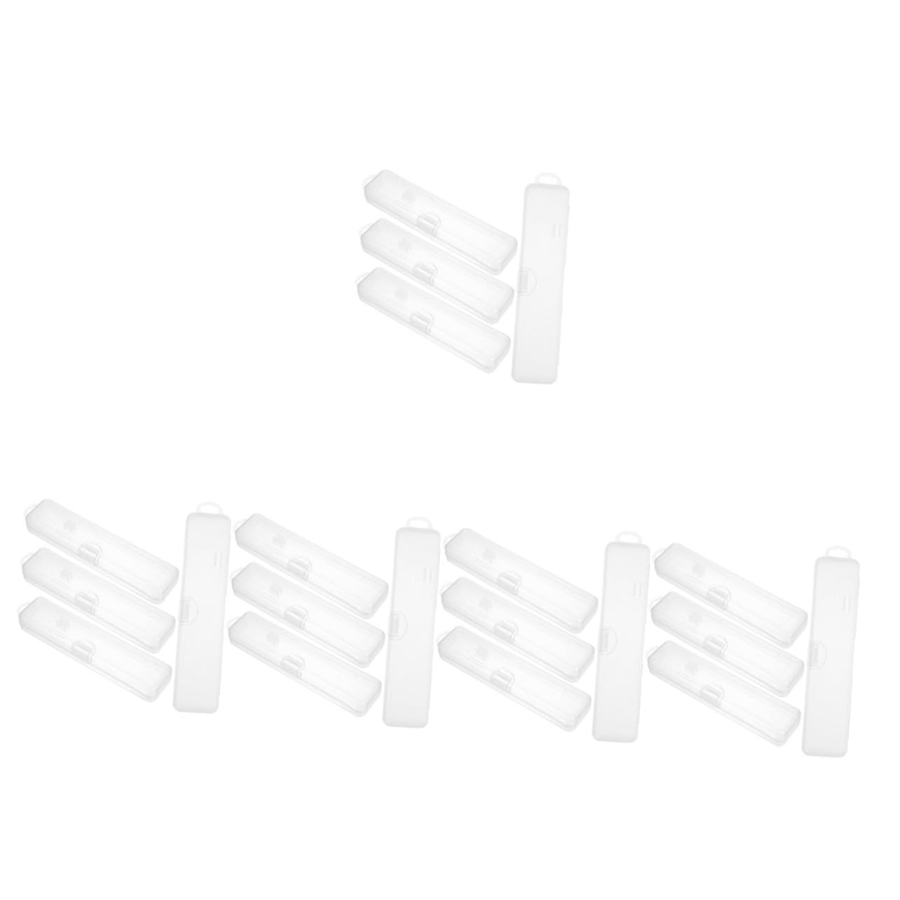Healeved 20piezas Contenedores De Cepillos De Dientes Para Viaje Estuches Transparentes De Perfectos Para Camping y Viajes Almacenamiento Compacto y Prueba De Caídas