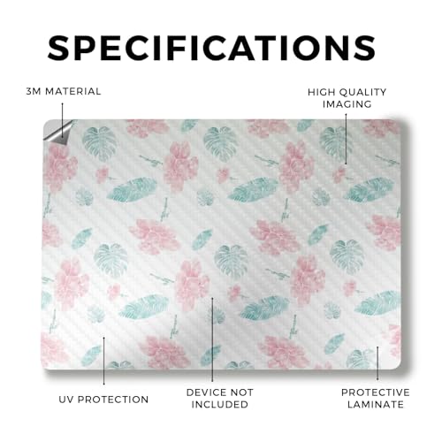 Image of Carbon Fiber Laptop Skin Compatible with Alienware M18 R2 (2024) - Paper Flowers - Premium 3M Vinyl Protective Wrap Decal Cover - Easy to Apply | Crafted in The USA by MightySkins