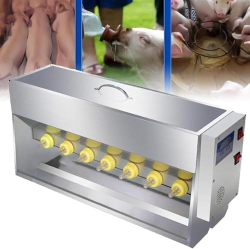 Automatic Piglet Feeder Machine with Sound Simulation, Double-Sided Sile Nipples, 10 Nipples for Efficient Milk Feeding and Lactation Support for Healthy Growing Piglets