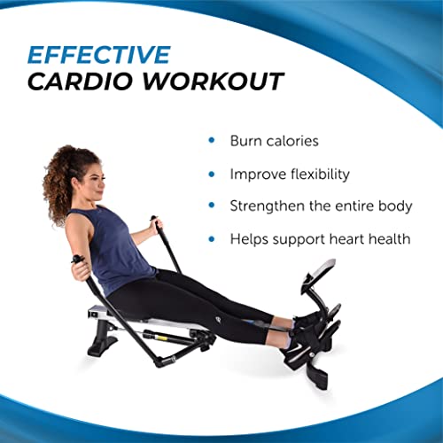 Image of Stamina Hydraulic Rowing Machine, BodyTrac Glider with Cylinder Resistance, 250 Lbs - Home and Gym Exercise Equipment - Ideal for Fitness Training and Body Workout