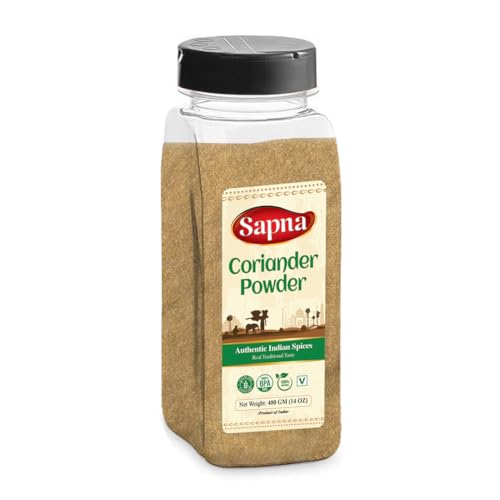 Sapna Coriander Ground, 14 OZ, Premium Authentic Spice, All Natural, Pure Dhania Powder